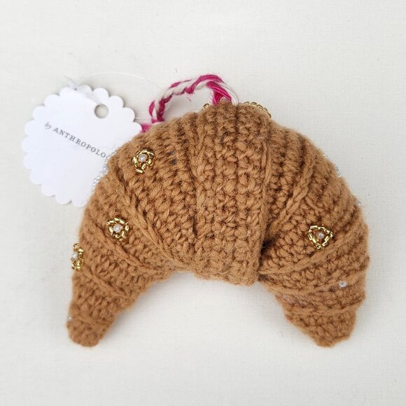 Anthropologie Crochet Croissant Ornament - New with Tag - Picture 4 of 5